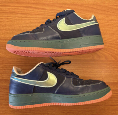 Size 9 - Nike Air Force 1 Brave Blue Green Glow for sale online | eBay