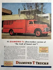 1950 Diamond T Trucks Chicago IL 1/2 Ton Moel 322 Ultra Modern Vintage Print Ad