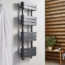 Image of Anthracite Modern Designer Bathroom Towel Rail Radiator 500mm 1200mm 850mm
