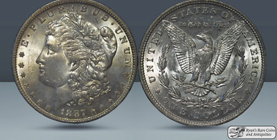 1887 O Morgan Silver Dollar, Brilliant Uncirculated Condition, Nice Strike C6075