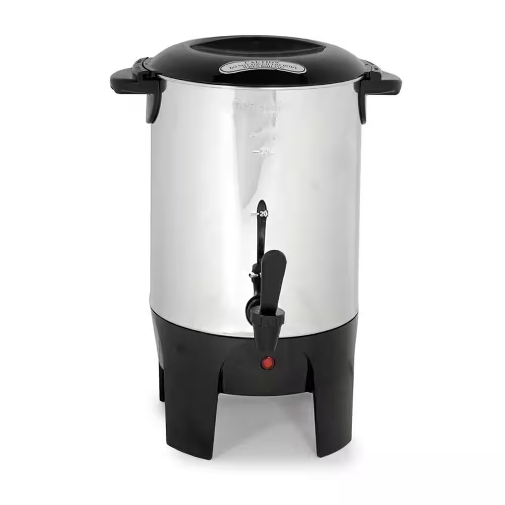 Better Chef 10-30 Cup Stainless-Steel Coffeemaker Non-Drip Spigot Twist-to-lock