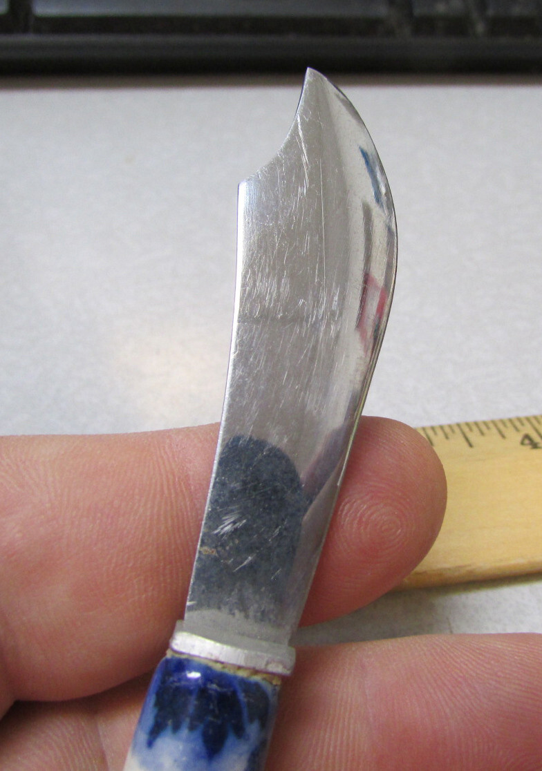 vintage small dinner knife ceramic handle 4.5 inches overall Made in Japan