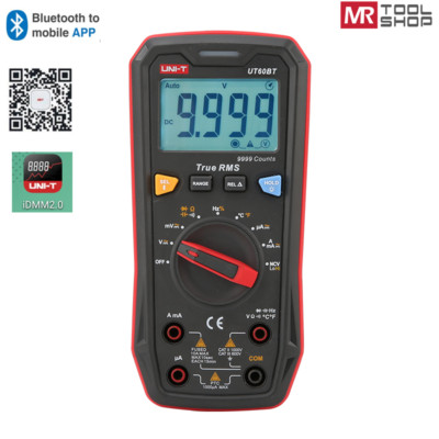 UNI-T TRMS Multimeter Bluetooth AC/DC Voltmeter Ammeter Ohm Freq Cap Temp Tester