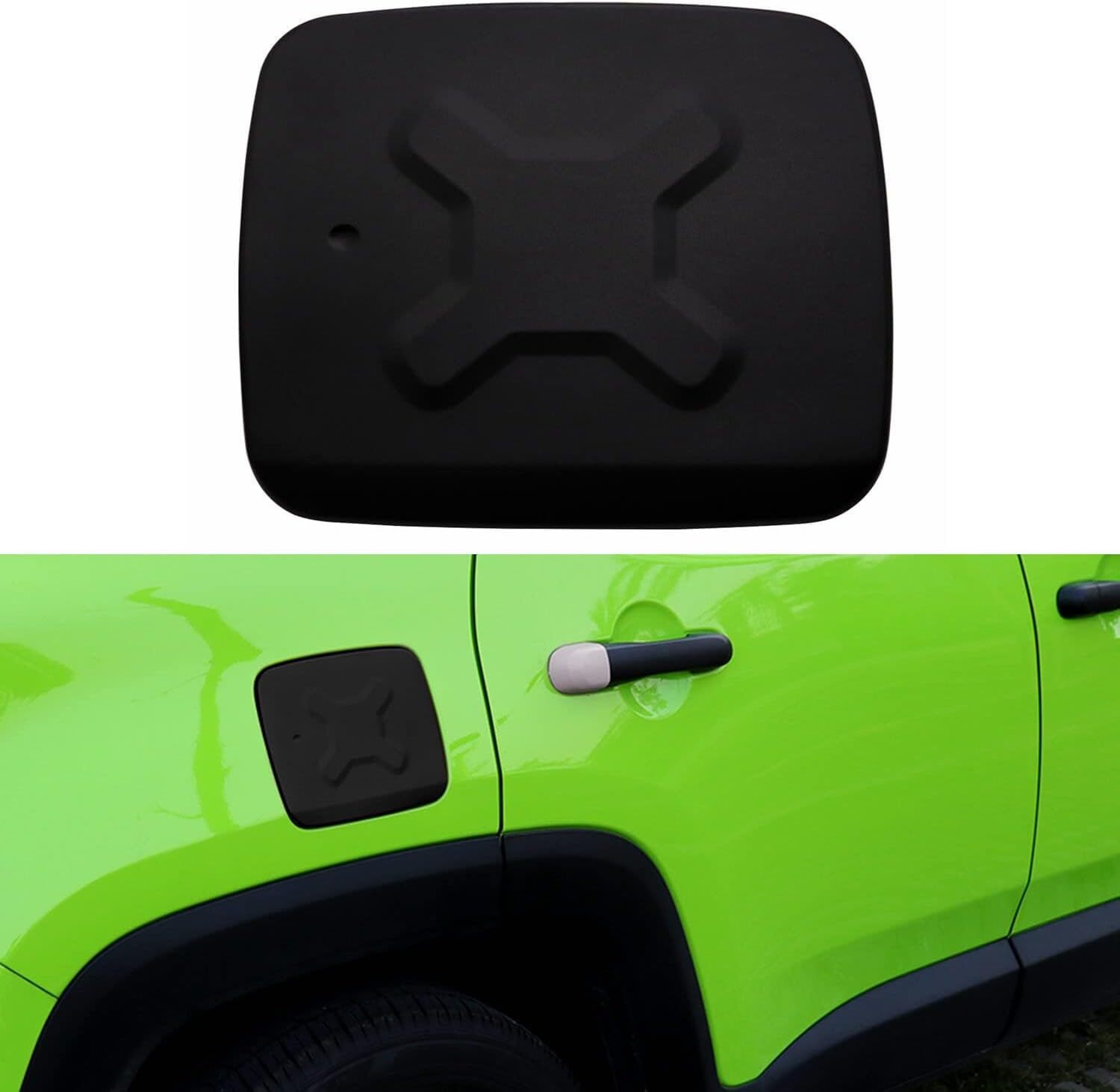 For Jeep Renegade 2015-21 Exterior Fuel Filler Cap Aluminum Door Gas Tank Cover