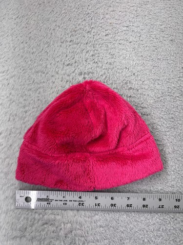 The North face Beanie Toque Youth Girls Small Pink Knit Fleece 100% Polyester - Picture 3 of 7
