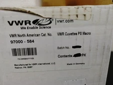 VWR International P-334-1 VWR Cuvettes PS Macro 100 count