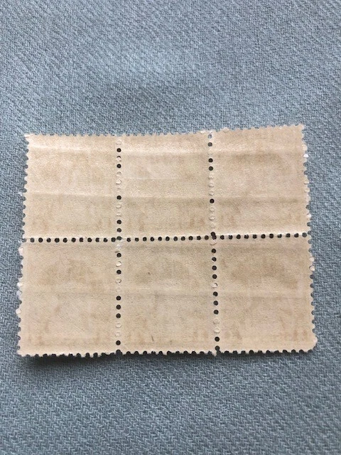 George Washington 1932 Block of 6 stamps Scott 708 3 cent  MNH - Image 2 of 2