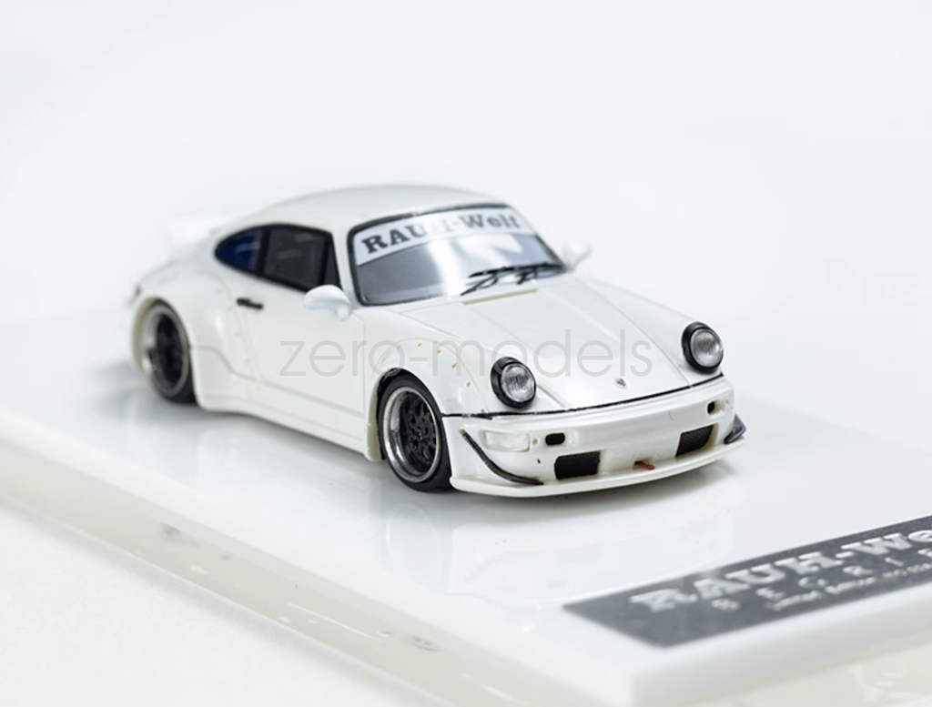 RW 1:64 White RWB 964 Racing Sports Classic Model Diecast Resin Car