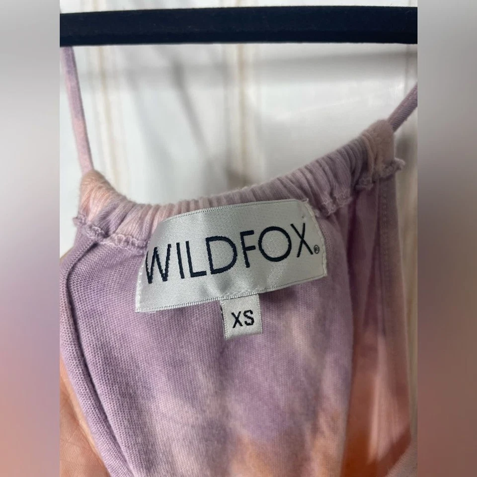 Wildfox Zoe Tie-Dye Cotton Pink and Purple Jumpsuit Size XS - Image 4 of 4