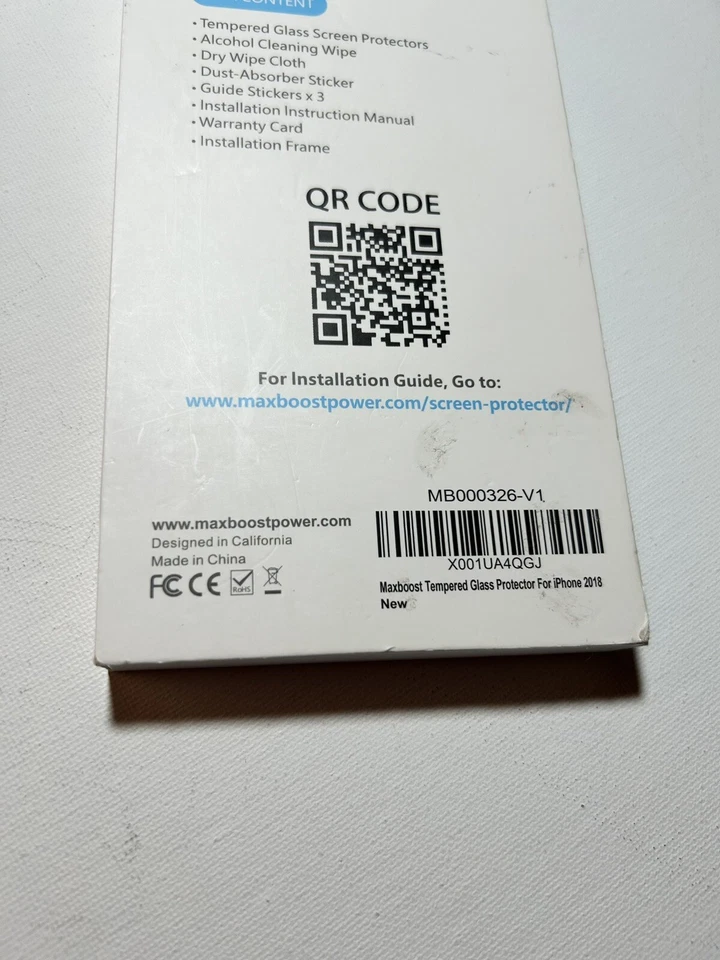 Protector de pantalla de vidrio templado premium maxboost para Apple iPhone XS Max - transparente Foto 4 de 4