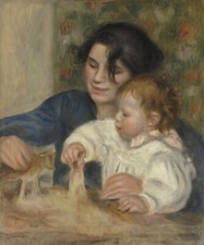 Auguste Renoir - Gabrielle and Jean Giclee Fine Art Print on Canvas Printing 48"