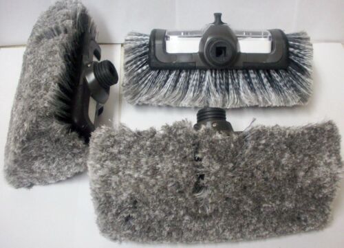 (3) Quad Head Car Truck Wash 10" Brush Head with Soap Dispenser and (1) Pole - Foto 1 di 2