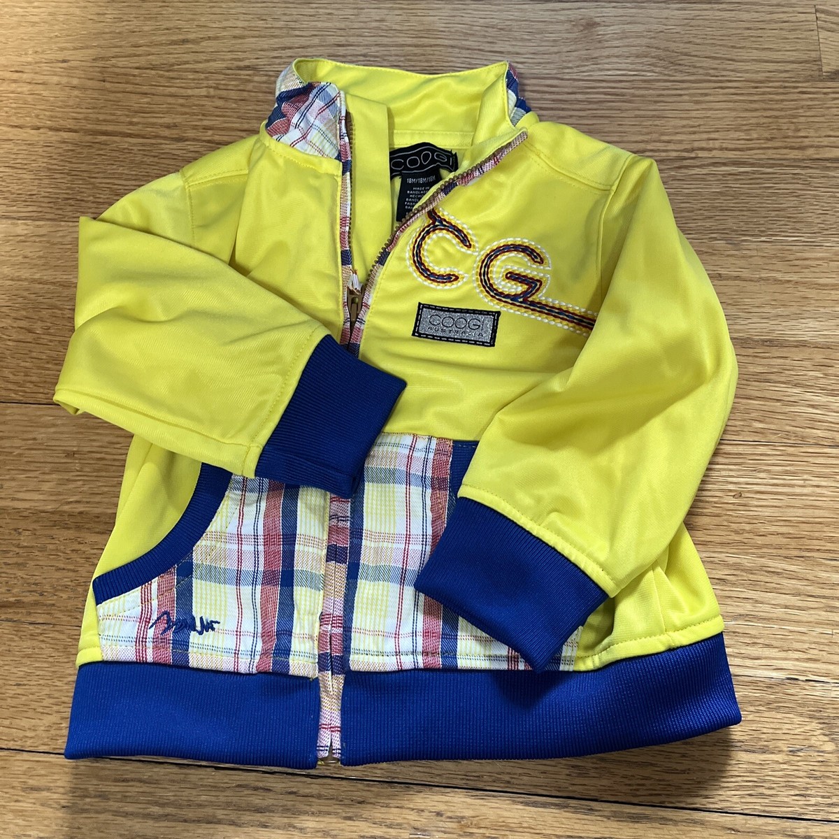 Coogi infant size 18 months multicolored full zip Track Jacket 