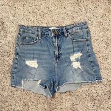 Windsor High Rise Denim Light Wash Jean Shorts Size Large Woman  s