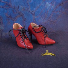 1/3SD DD BJD Doll Shoes Pointed-toe High Heels Lace-up Short Boots 5 Colors