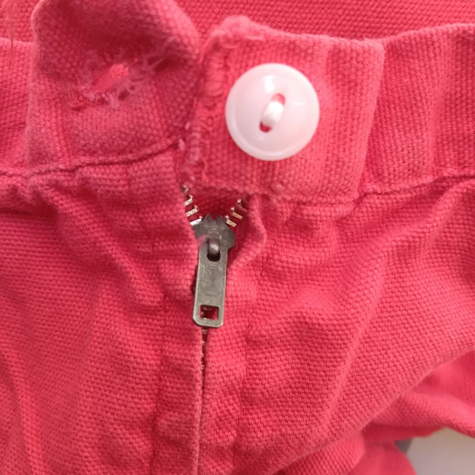 Pantalones Cortos 23" 10 Vintage Años 50 Niñas ROJO ALGODÓN ACERO CREMALLERA Gimnasio Clase Pantalones Cortos Foto 3 de 4