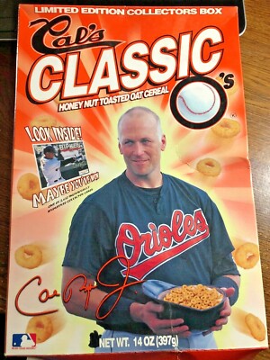 ORIOLES CAL RIPKEN JR Cal s Classic Honey Nut Toasted Oat Cereal O's LTD ED 2000