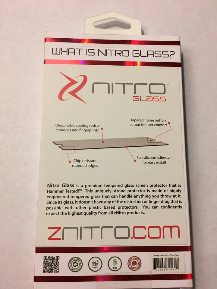 Protector Pantalla Cristal Templado ZNITRO para Google Pixel, Transparente Foto 2 de 4