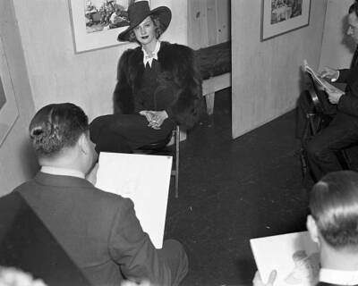 Gilbert Bundy Esquire artist Wallace Morgan and Peter Arno sketchi .. Old Photo