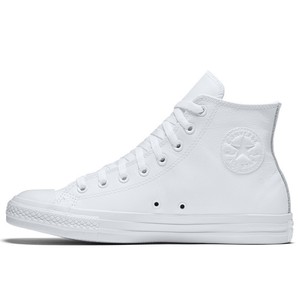 white monochrome converse high tops