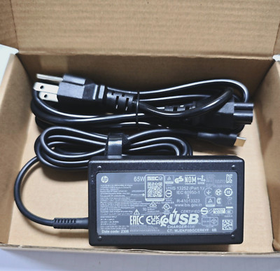 OEM 65W USB-C Type-C AC Charger HP EliteBook X360 G2 G3 G4 L65505-002 L67440-001