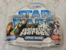Star Wars Galactic Heroes Anakin Skywalker Clone Trooper Figures Set 2008 New