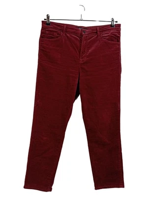 J Brand Pantalon Côtelé Femme Rouge Casual Coton (EU 42, W33, INT XL) - Photo 1/2