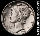 1943-D Mercury Dime- Silver- Choice Gem Brilliant Uncirculated++++ #J1017