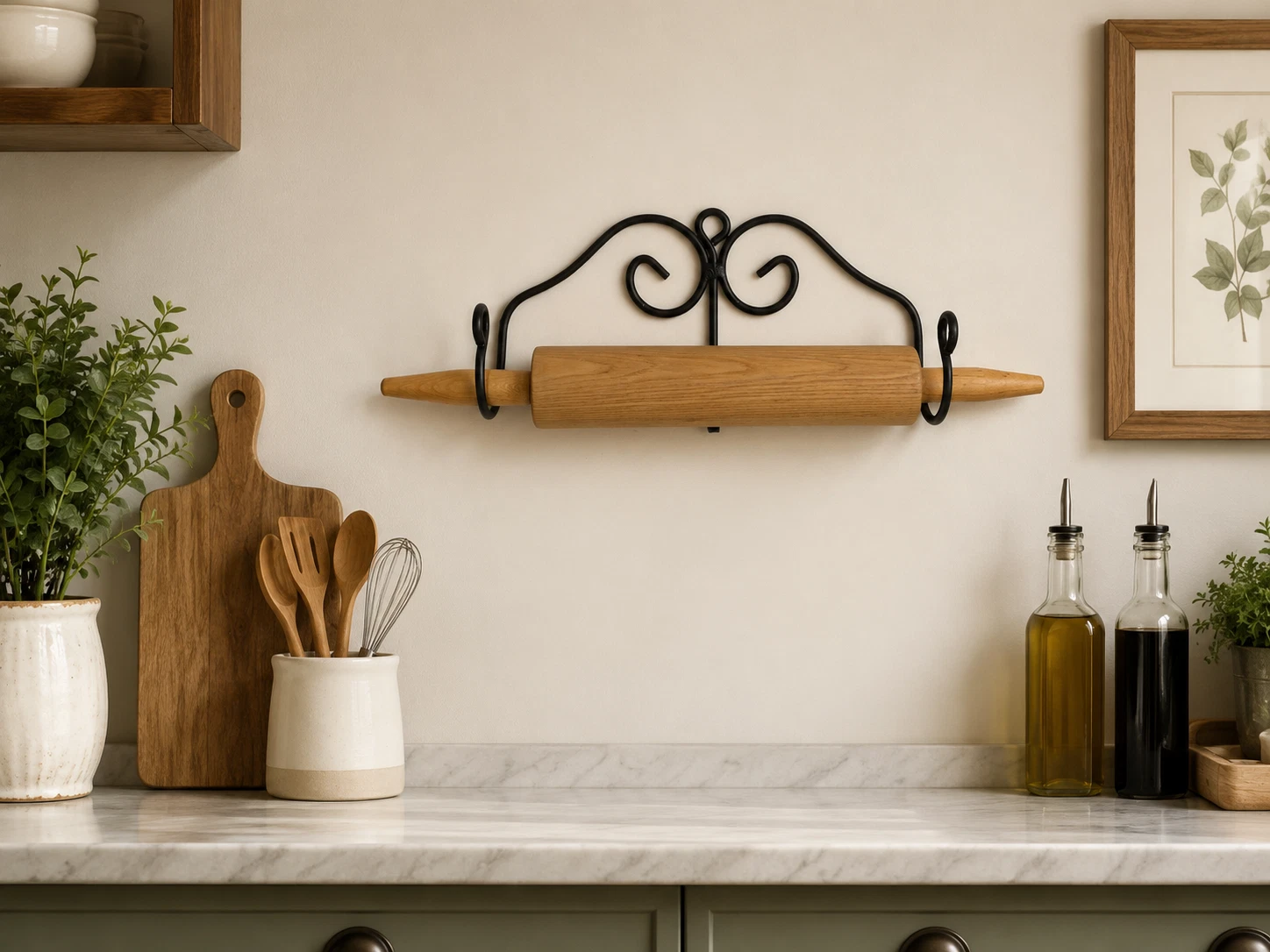 Wrought Iron Rolling Pin Holder- Amish Made
Opens in a new window or tab