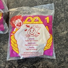 Vintage 1996 McDonalds Halloween McNugget Spider Happy Meal Toy Nugget 1