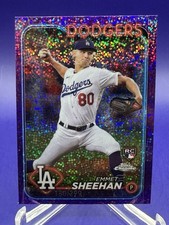 EMMET SHEEHAN 2024 Topps Chrome PURPLE SPECKLE SPARKLE RC #180/299 (#221)