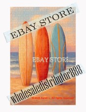 1000 piece jigsaw puzzle Beach surfboards summer coastal beach