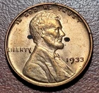 1933 Lincoln Wheat Cent RED BU UNC Lustrous Uncirculated Coin