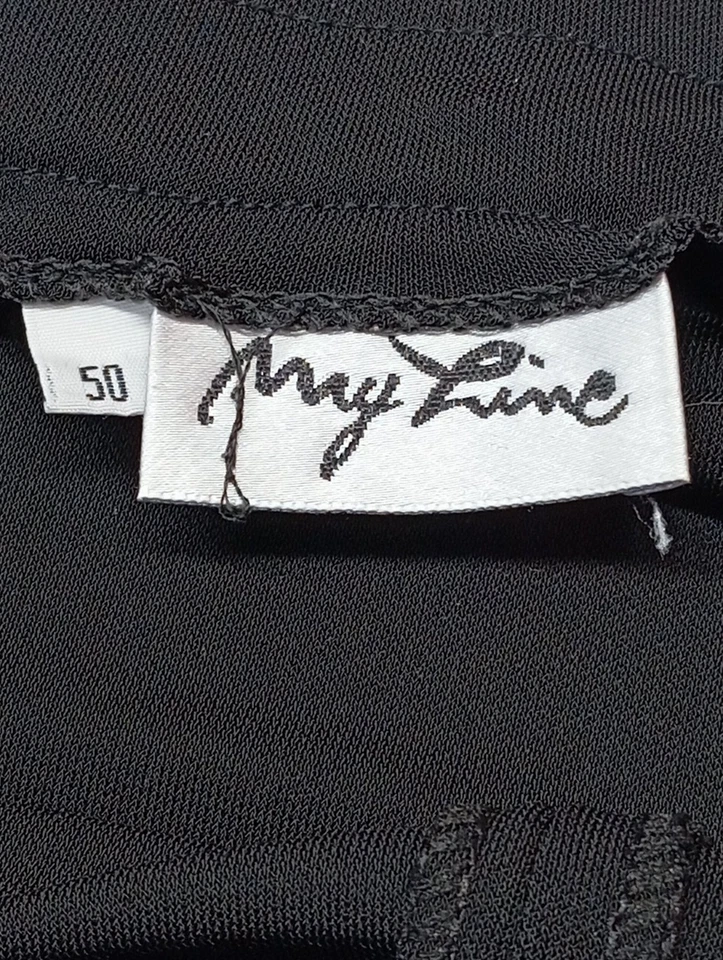 MY LINE Jupe taille haute Dames Jupe T EU 50 noir style décontracté - Photo 4/4