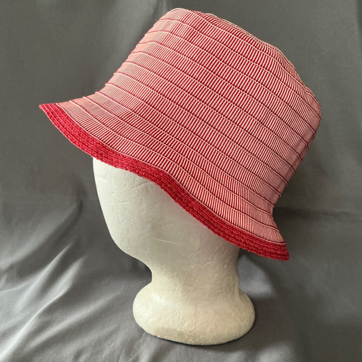 Catarzi Women’s Woven Straw Bucket Summer Hat with White Trim THE STRAW BUCKET: FROM BIRKIN TO CATARZI 1910” From the 50s  main image 2