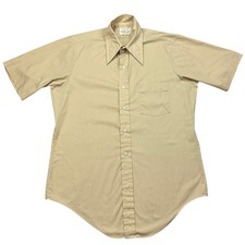 Vintage 70s Arrow Kent Collection Button Up Shirt Men's Large Short Sleeve