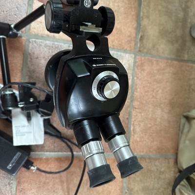 Bausch & Lomb Stereo Microscope 0.7x 3.0x range Two 10x Eyepieces and arm mount 
