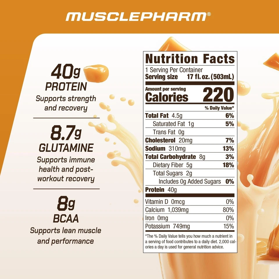 Batidos altos en proteínas MusclePharm Combat Ready listos para beber 40 g de proteína 8 g aC... Foto 2 de 4