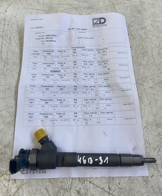 Opel Vivaro 2016 Diesel Injektor Einspritzdüse 0445110414 85kW ERD13023