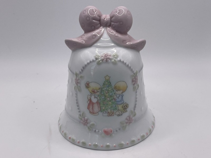 Enesco Precious Moments Porcelain Christmas Bell 1997 Vintage Collectible
