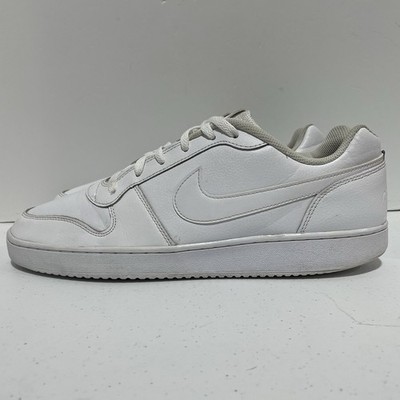 Nike Ebernon Low Triple White Basketball Shoes Sneakers Pickleball Mens Size 12