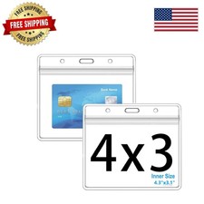 Versatile 6-Pack Waterproof ID Card Holders with Resealable Zip - 4x3 Size