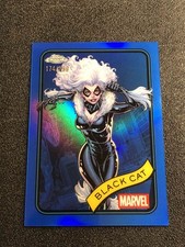 Black Cat 2025 Topps Chrome Marvel #106 Blue Refractor 174/299
