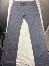 Prana Brion II Pants Mens Size 34x32 Gray Slim Fit Performance Stretch Hiking