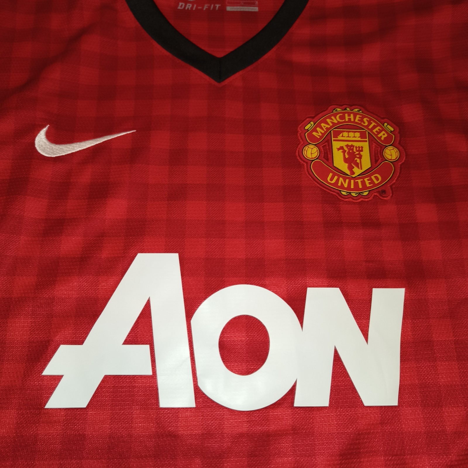 Manchester United Home Football Shirt Jersey 2012 2013 Rafael Nike L
