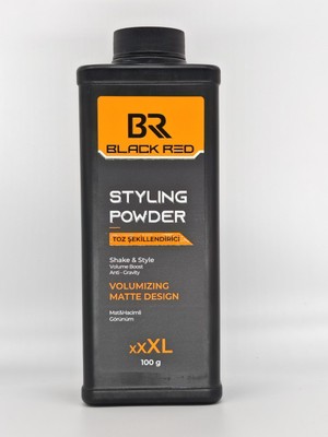 schwarz rot Haarstyling Texture Puder | Staub für Männer & Frauen, matter Look, 100 gr
