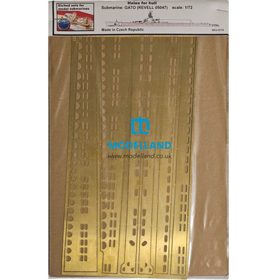 USS GATO Photo-Etched Hull Holes Set For Revell 05047 1:72 RCSubs SKU-0115
