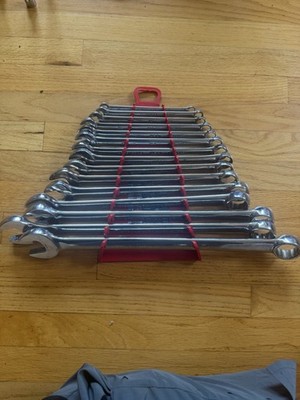 Armstrong USA Made SAE Long Full Polish Wrench Set 3/8  to 1-1/4 , 15 Pieces
