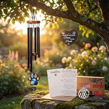 Ripeng 26" Pet Memorial Gifts for Loss of Dog Pet Memorial Wind Chimes, Dogs