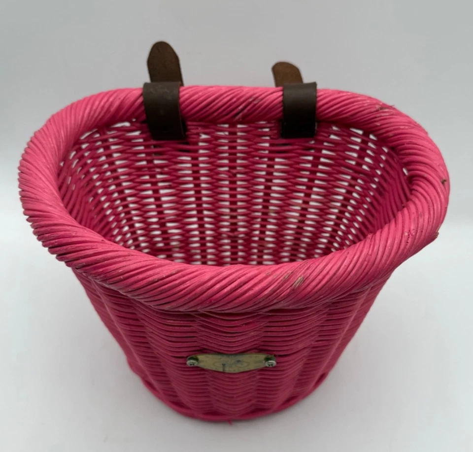 Cesta de manillar de bicicleta Nantucket, rosa Foto 2 de 4